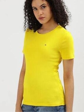 Tommy Hilfiger Bright Yellow Short-Sleeve Crew Tee